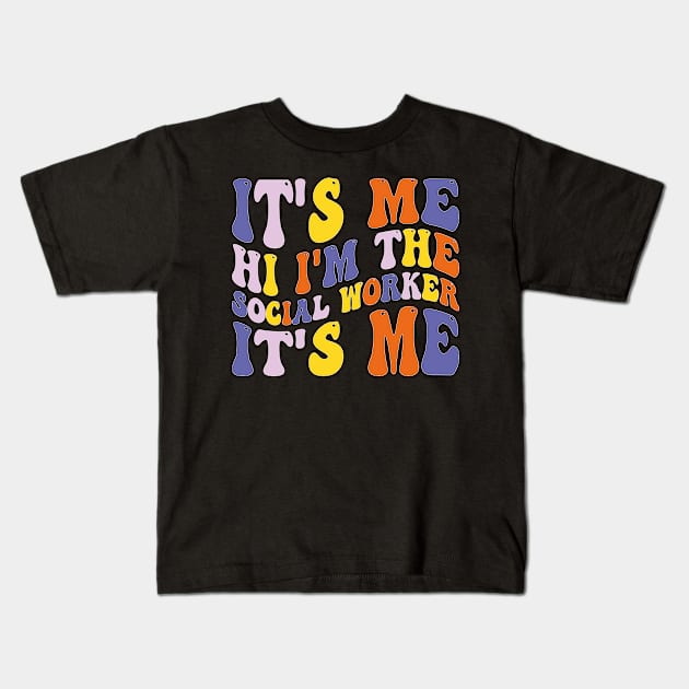 Its Me Hi I'm The Social Worker Its Me Kids T-Shirt by mdr design